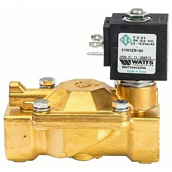 Клапан соленоидный Watts 850T 3/4 230 В нормально открытый 10023643