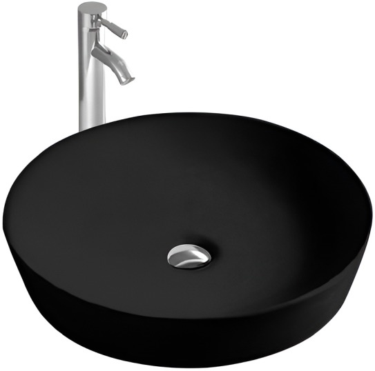 Раковина накладная Aquanet Европа 415x415x135 мм матовый черный AQ5558-MB