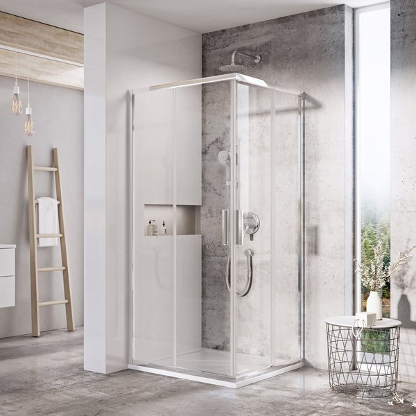 Душевой уголок квадратный RAVAK Blix Slim BLSRV2-90 блестящий Transparent X1LM70C00Z1
