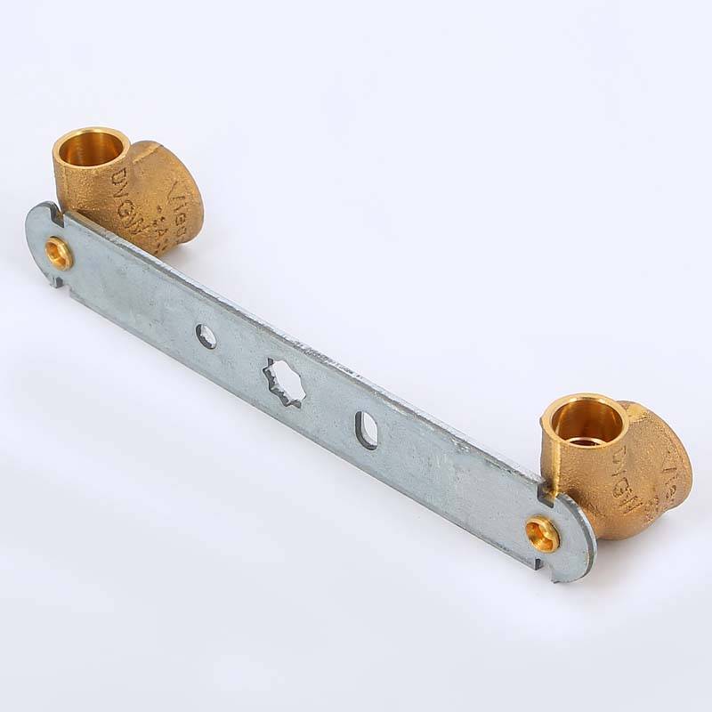 Водорозетка двойная Viega 15х1/2 под пайку с плоским держателем 104986