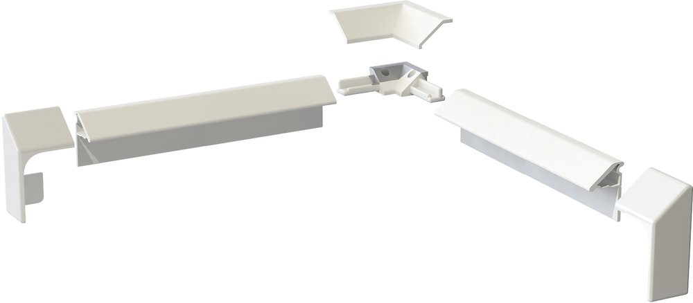 Комплект декоративных бордюров для ванн и поддонов Top Dekor 195 см белый глянцевый DEKOR-0000001