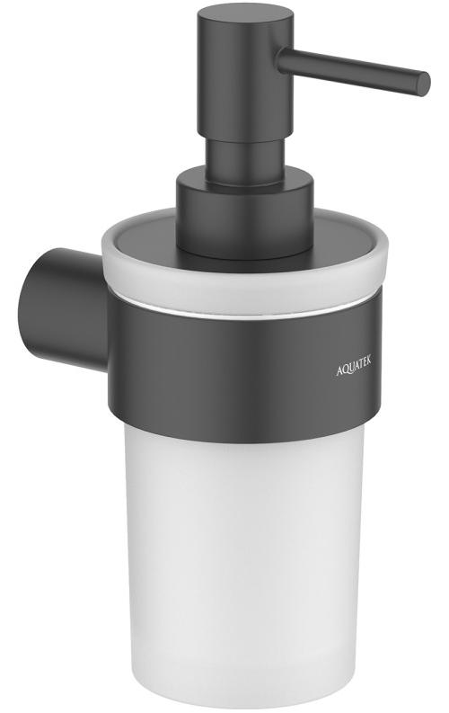 Дозатор для жидкого мыла Aquatek Лира матовый черный AQ4405MB