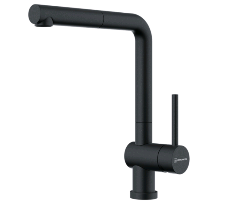 Смеситель для кухни OMOIKIRI Akashi-S однорычажный с вытяжным изливом черный 4994573