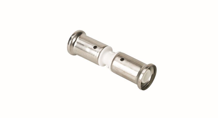 Муфта пресс PVDF HENCO 20x20 мм белая 15PKW-2020