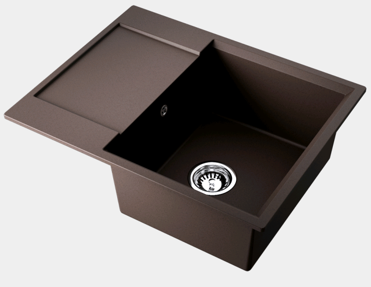 Мойка кухонная OMOIKIRI Daisen 65-ES espresso 650x510x215 мм без отверстий 4997496