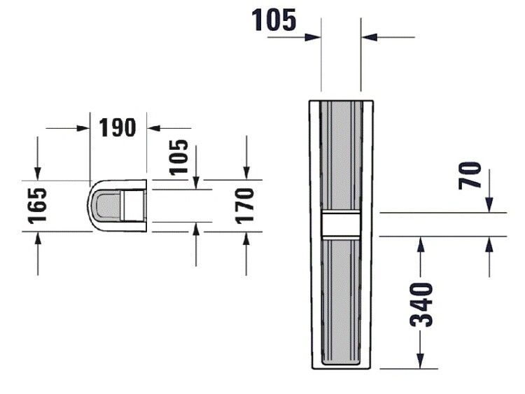 Пьедестал Duravit DuraStyle 170x210x700 мм цвет белый 0858290000