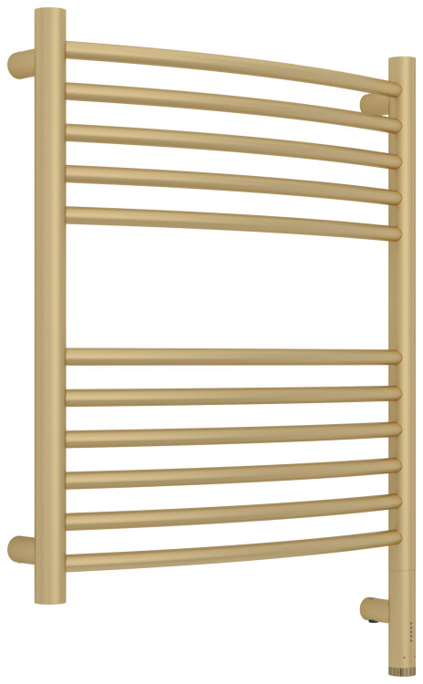 Полотенцесушитель электрический Сунержа Богема 3.1 выгнутая 600x500 мм МЭМ нижнее правое подключение шампань матовая 02260036050