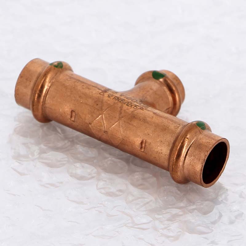 Тройник пресс медный Viega Profipress 15x12x15 мм 291914