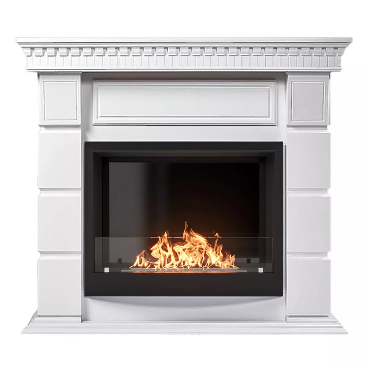 Каминокомплект Firelight Elegante 25 белый с биокамином BFP/P-2520 18009