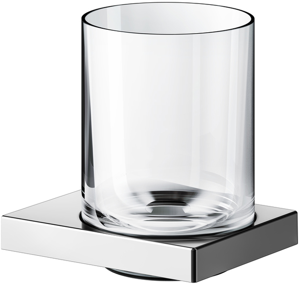 Держатель стакана со стаканом KEUCO EDITION 90 Square хрусталь хром 19150019000