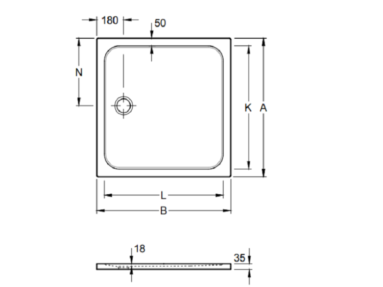 Душевой поддон Villeroy & Boch Lifetime Plus 1000x1000 мм альпийский белый 6223J501