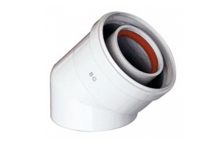 Отвод коаксиальный BAXI 45° 60/100 мм 71410231
