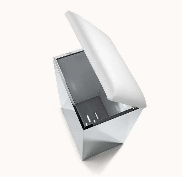 Корзина для белья Decor Walther 420x320x660 мм хром/белый 0611850