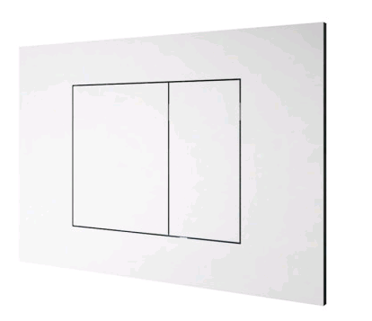 Клавиша смыва Almar WC Plate 245х165 мм белый матовый E330001MW