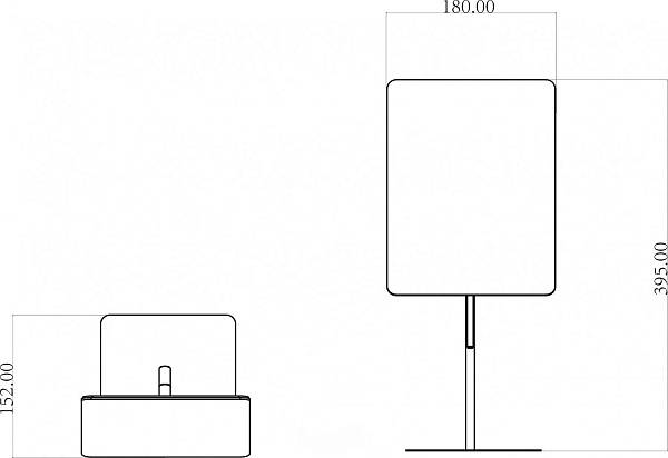 Зеркало косметическое настольное Boheme Modern 18х15.2х39.5 см увеличение 3x хром 507-CR