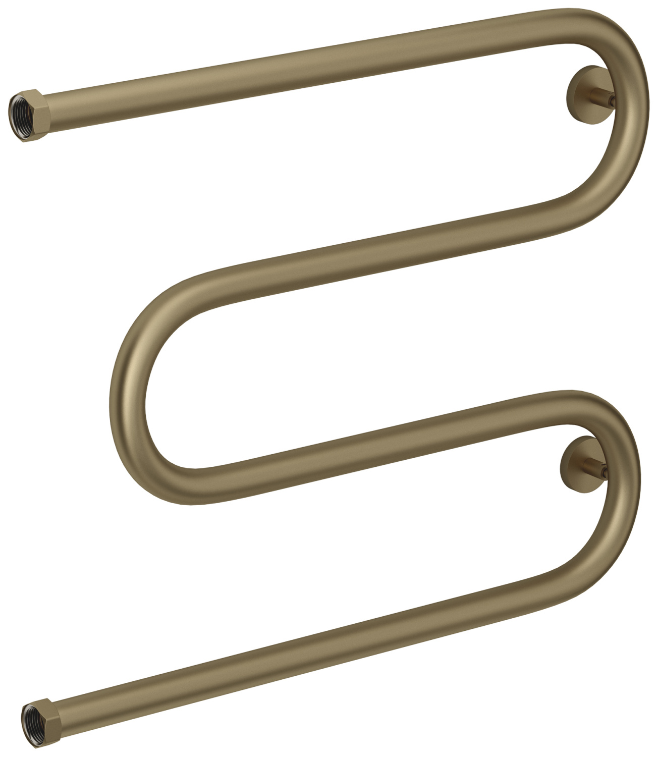 Полотенцесушитель водяной Сунержа М-образный 660x528 мм золотой шёлк матовый 32-4007-5065