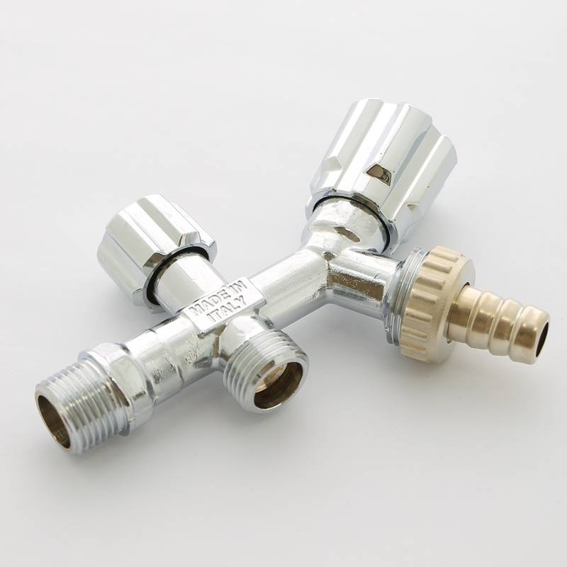 Вентиль двойной Uni-Fitt для подключения бачков и смесителей 1/2x1/2x3/4 хром 188A2900