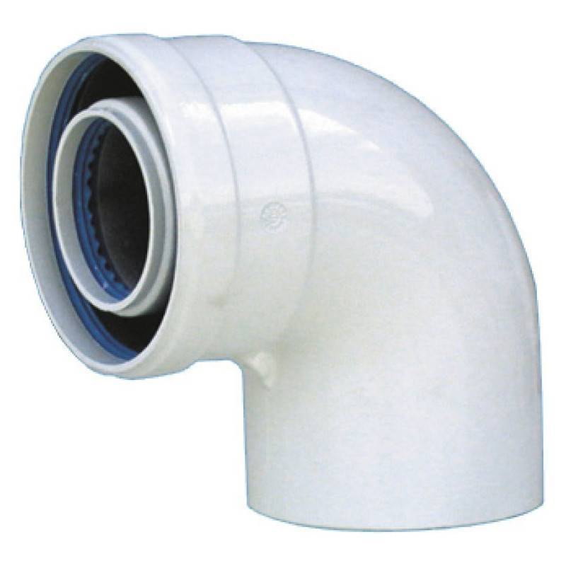 Колено коаксиальное 90° Viessmann D=60/100 мм 7194836