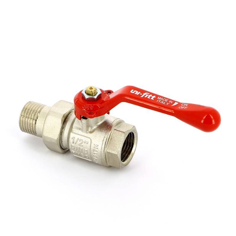 Кран шаровой полнопроходной Uni-Fitt рычаг с разъемным соединением 1/2 НВ 113L2000