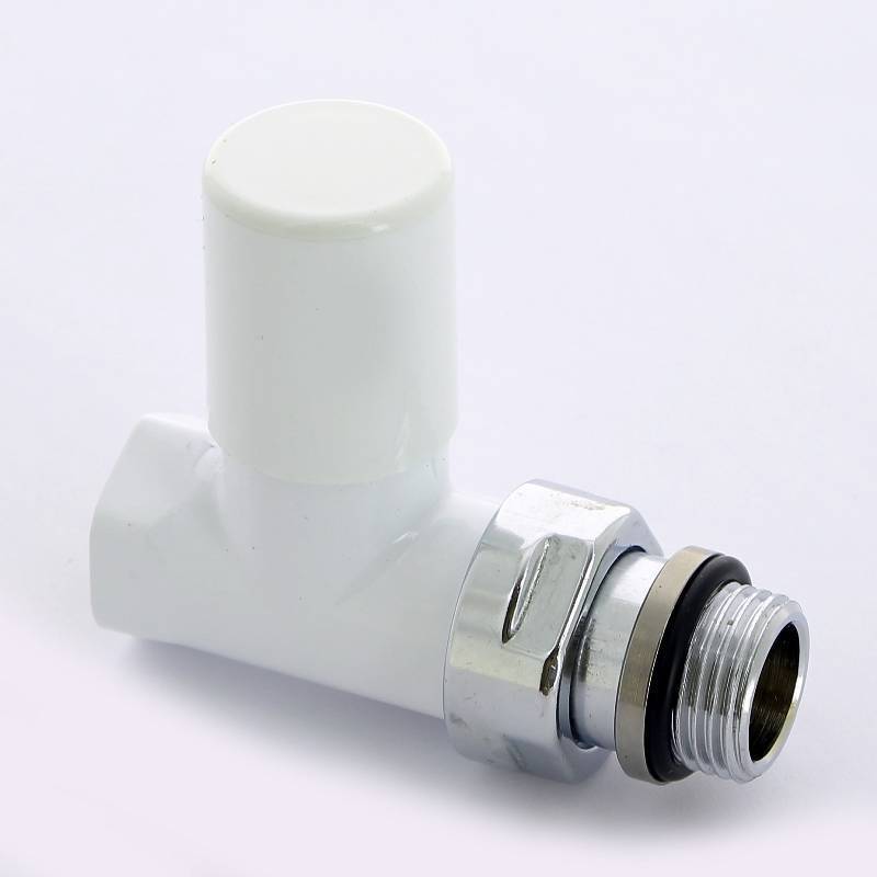 Вентиль радиаторный ручной Carlo Poletti Compact 1/2 НВ прямой белый V150710E