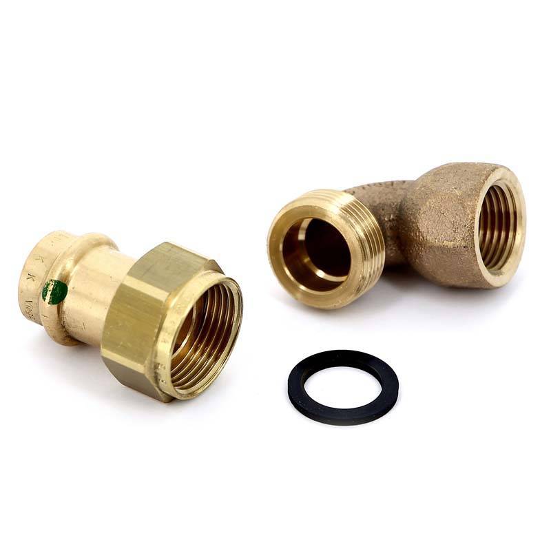 Угольник переходной Viega Sanpress 90° 18х1/2 пресс-В разъёмное соединение бронза 283469