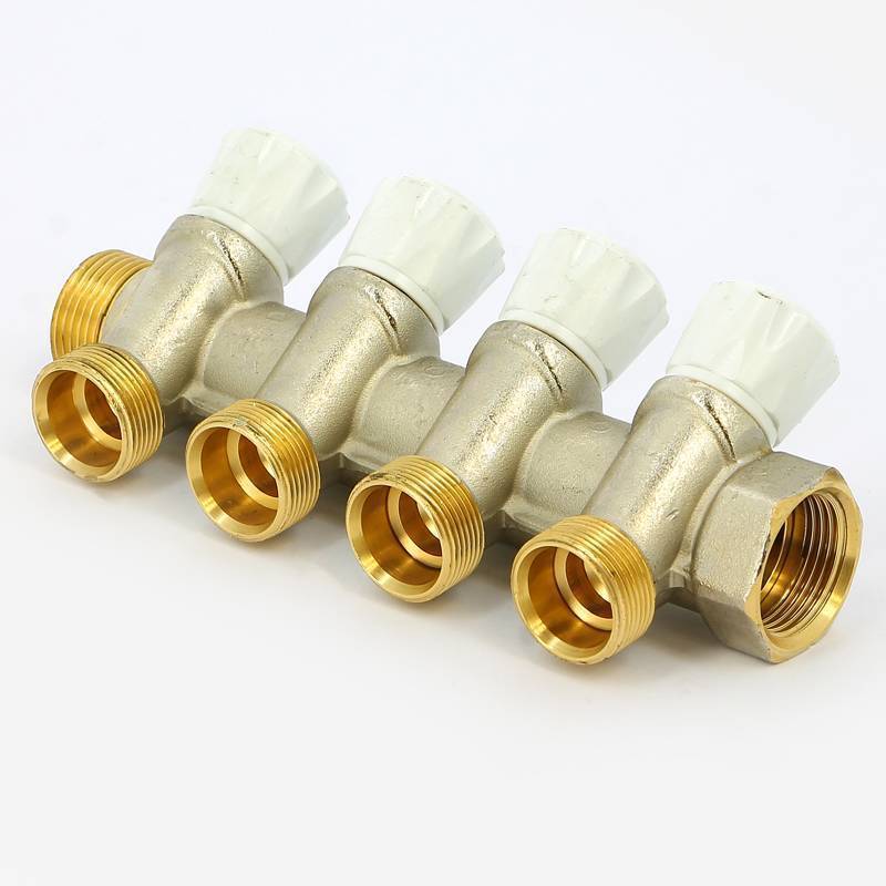 Коллектор с вентилями Emmeti 3/4 4 выхода M24x19 36 мм 01307270