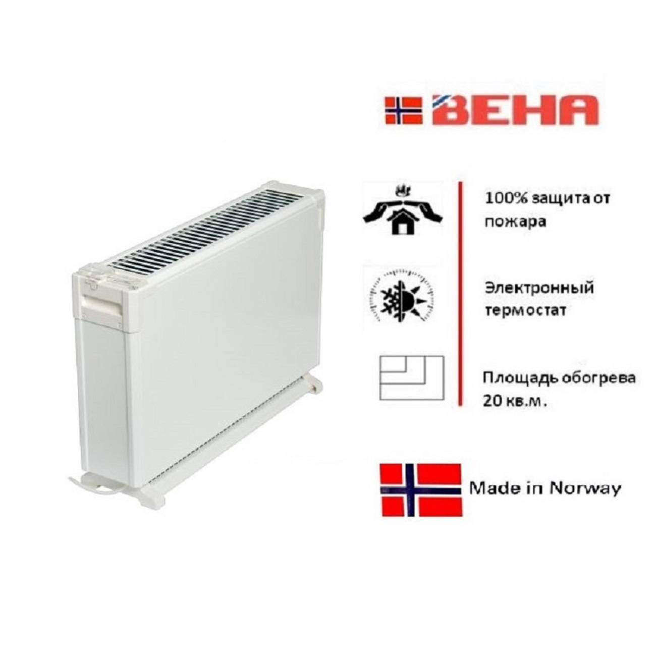 Конвектор электрический Beha GME 15 1500 Вт 4285