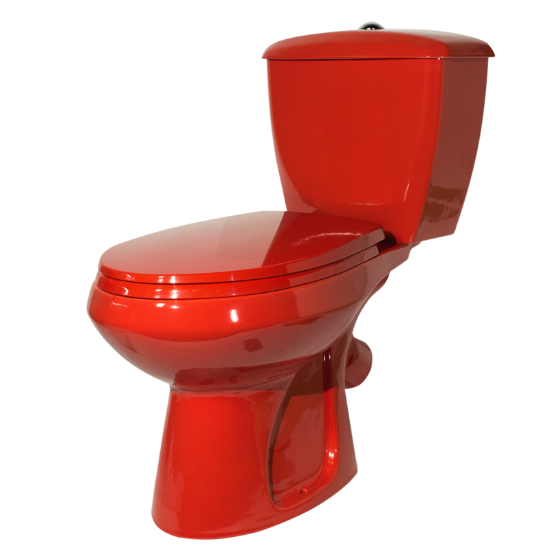 Унитаз-компакт Santek Элисса Стандарт косой выпуск нижний подвод красный 43360110202