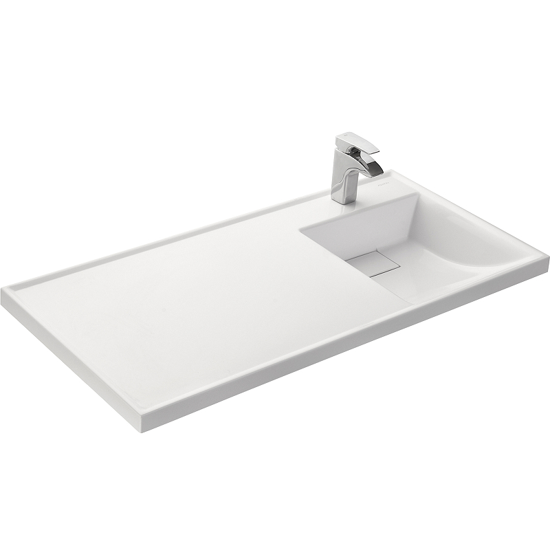 Раковина Aquaton Лондри 105 белая правая 1A72223KLH010