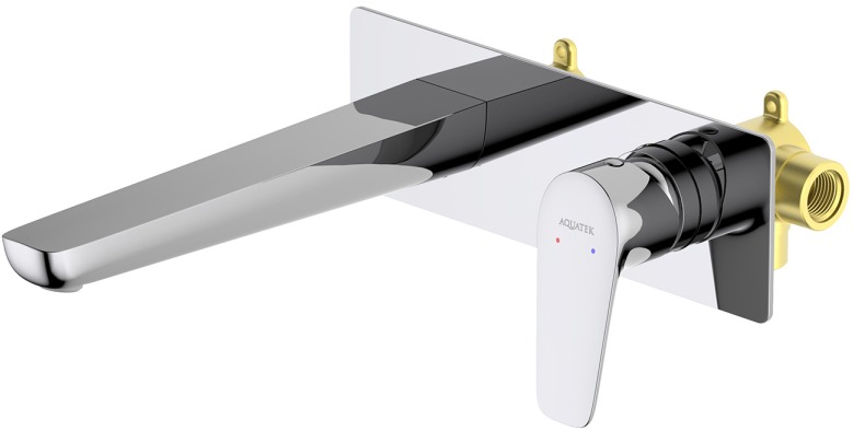 Смеситель для раковины AQUATEK БЕТТА настенный скрытого монтажа хром AQ1113CR