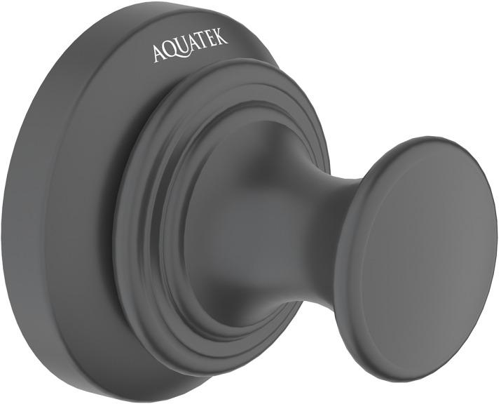 Крючок для ванной Aquatek Классик матовый черный AQ4501MB
