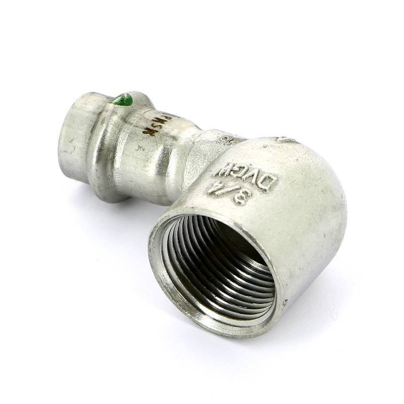 Угол 90° пресс-В компактный нержавеющая сталь Viega Sanpress Inox 15х3/4 436988