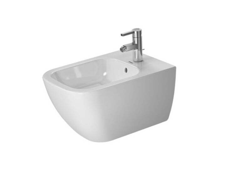 Биде подвесное Duravit Happy D.2 355x540 мм с креплением Durafix цвет Anthracite Matt 2258151300