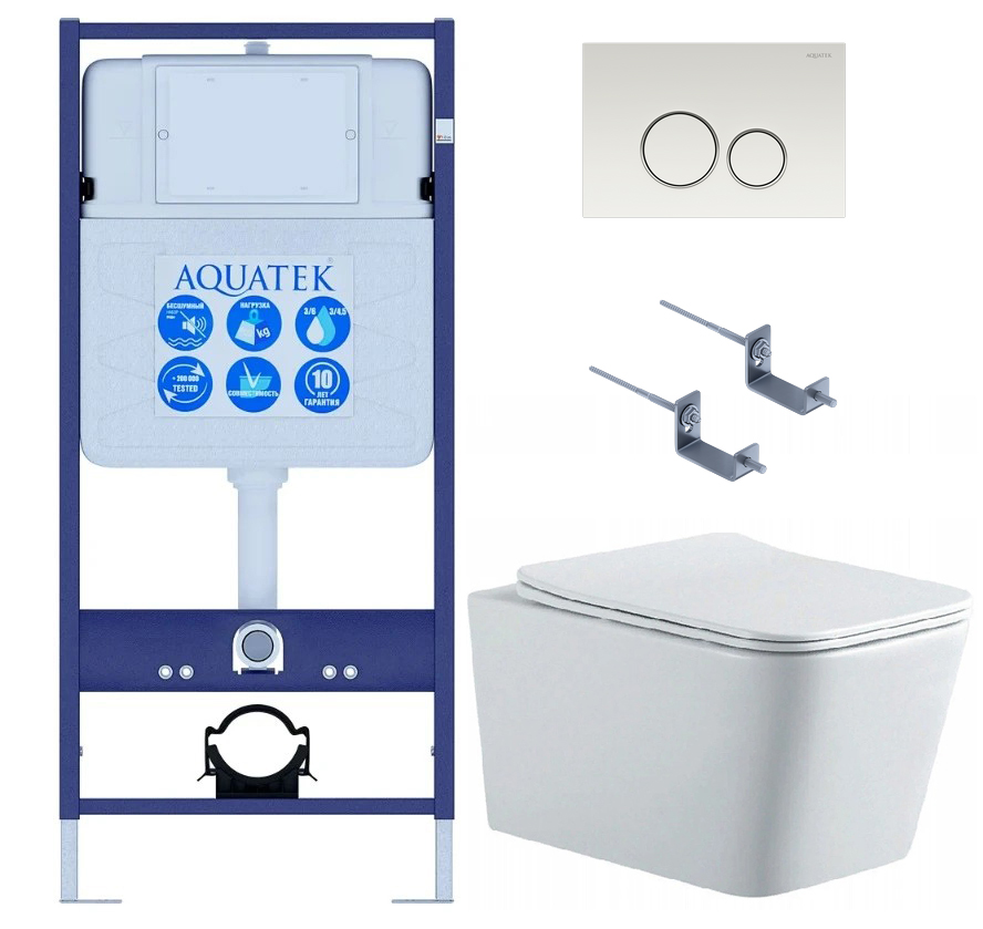 Комплект инсталляция с унитазом Aquatek Либра New (INS-0000012, KKI-0000002, KDI-0000015, AQ0530N-00) ЛИБРА N KDI15