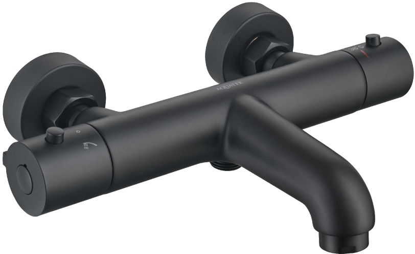 Смеситель для ванны термостатический Aquanet Vega матовый черный AQ1043MB