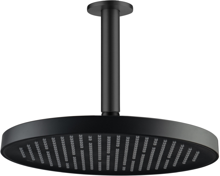 Верхний душ Aquanet AQ2070MB круглый потолочный 260х20 мм матовый черный AQ2070MB
