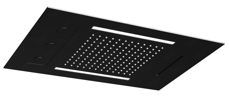 Верхний душ Almar Chromotherapy 630x480 мм потолочный встраиваемый Absolute Black Brushed PVD E044190AB