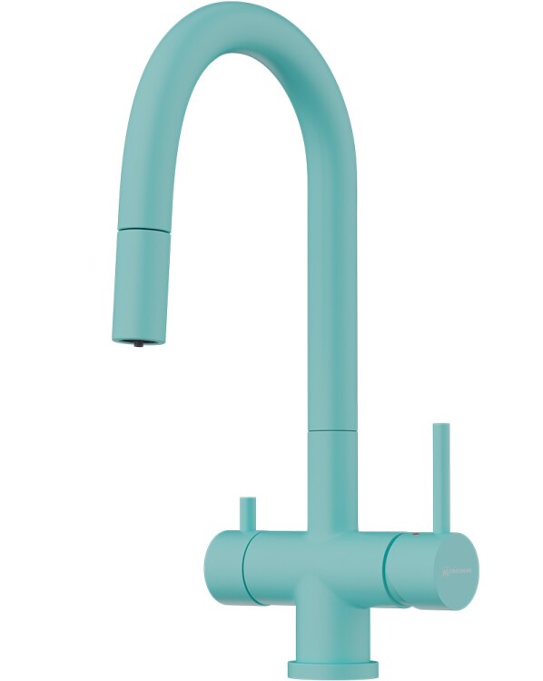 Смеситель для кухни OMOIKIRI Akita-S однорычажный с вытяжным изливом и каналом для фильтра azur blue 4994436