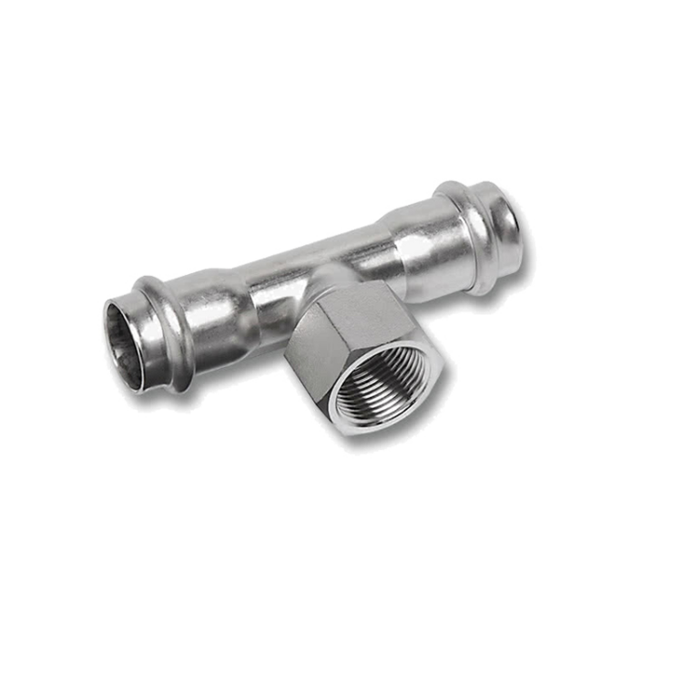 Тройник Sanha NiroPress 316L пресс-ВР-пресс 42x3/4x42 мм 69130G4234423