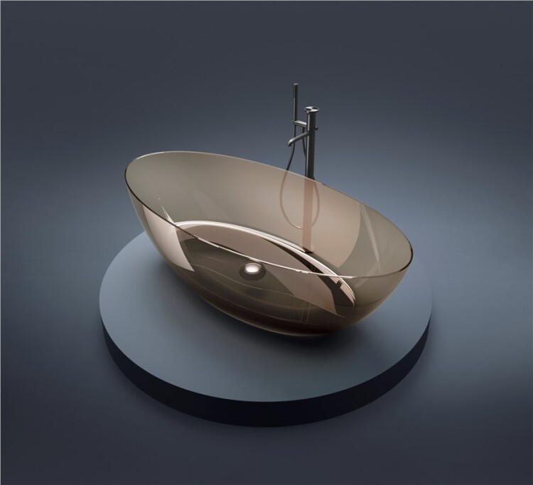 Ванна Treesse Camelia 1800х850х500 мм дымчатый прозрачный V047FU