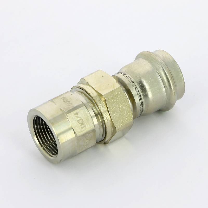 Муфта разъемная Viega Sanpress Inox 28х3/4 пресс-В с плоским уплотнением 437527