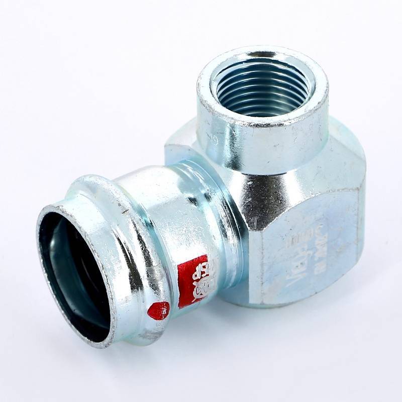 Угольник переходной Viega Prestabo 90° 28х1/2 пресс-В оцинкованная сталь 601287