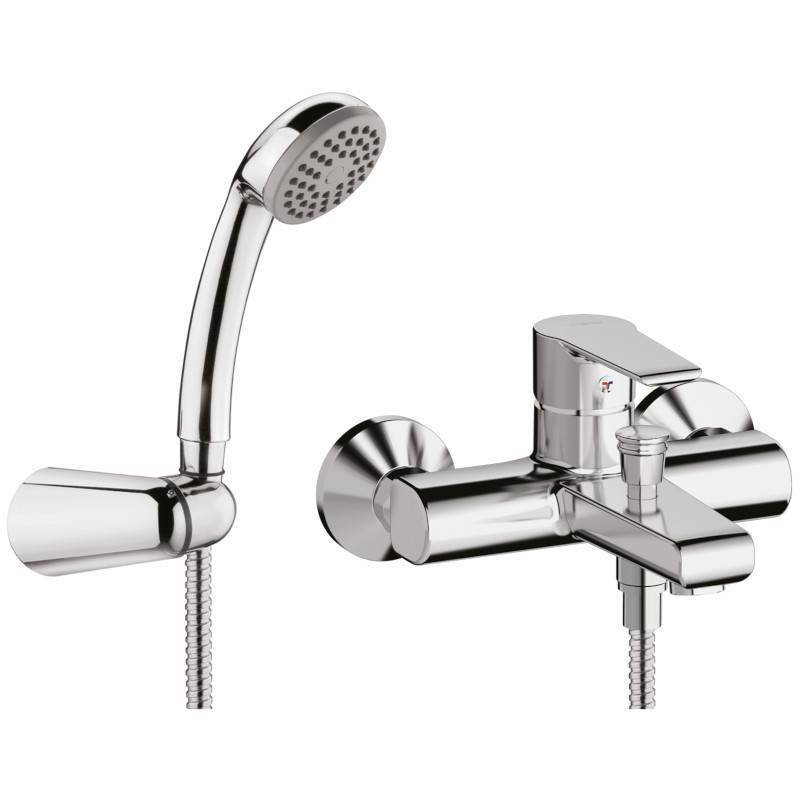 Смеситель для ванны Tiemme TEN TN03 с душевым набором хром 411800101