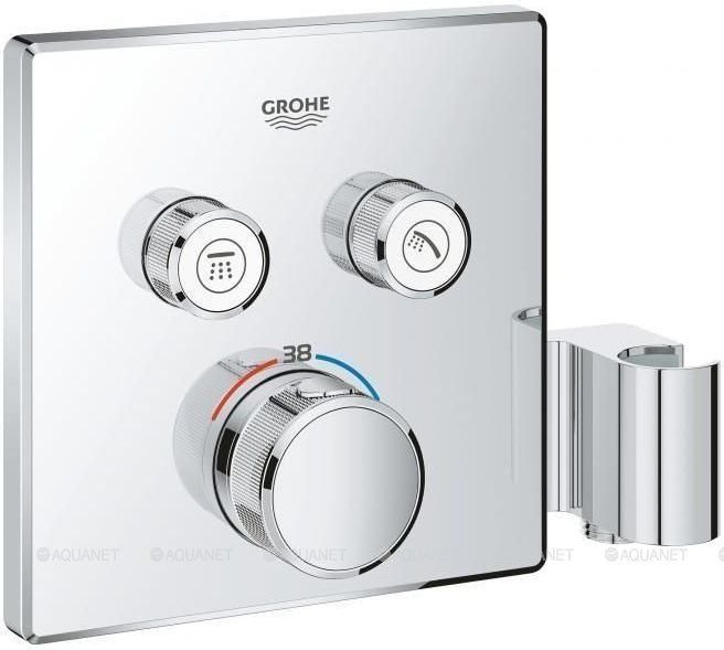 Термостат для душа GROHE Grohtherm SmartControl внешняя часть на 2 выхода с держателем хром 29125000