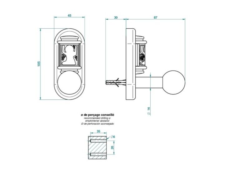 Крючок THG Ange одинарный золото матовое A2GF07517