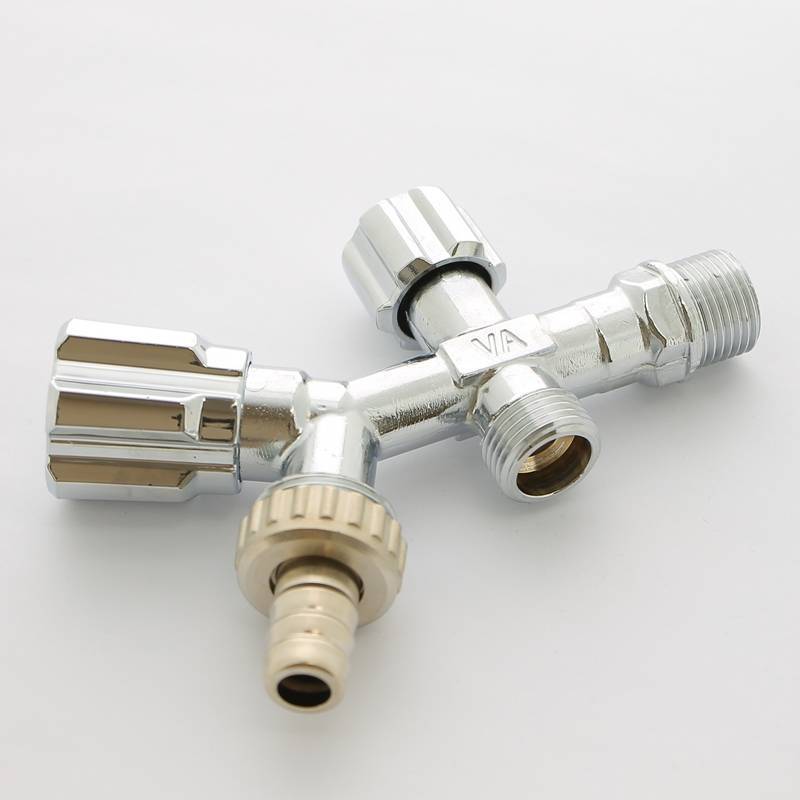 Вентиль двойной Uni-Fitt для подключения бачков и смесителей 1/2x1/2x3/4 хром 188A2900