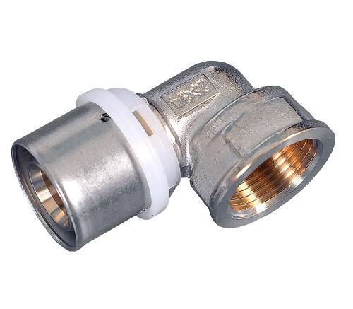 Угольник пресс-фитинг MVI с переходом на внутреннюю резьбу 26х1 APF.531.0606