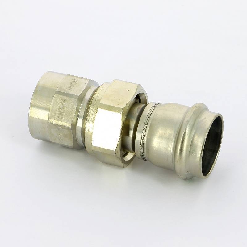 Муфта разъемная Viega Sanpress Inox 28х3/4 пресс-В с плоским уплотнением 437527