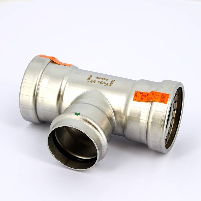 Тройник пресс нержавеющая сталь Viega Sanpress Inox XL 64х54х64 мм 578039