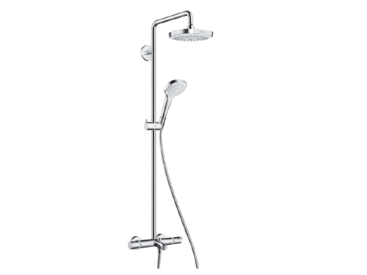 Душевая стойка для ванны с термостатом Hansgrohe Croma Select E 180 2jet белый/хром 27352400